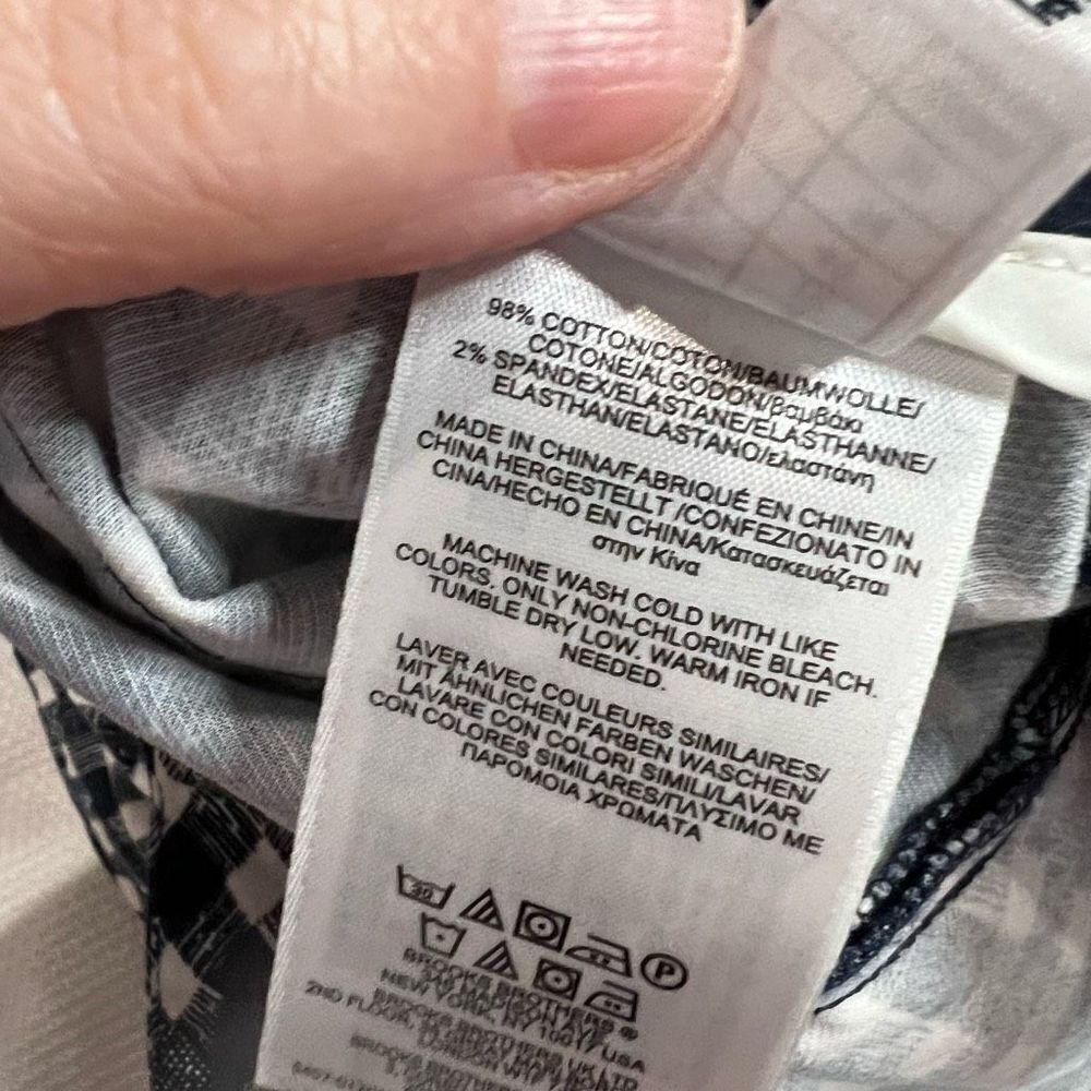 Brooks Brothers Blue & White Pattern Natalie Fit Career Casual Pants Womens 4 - Picture 5 of 10